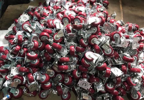 Bánh xe đẩy PVC Màu mận