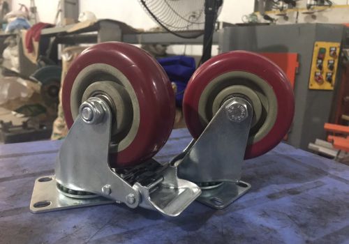 Bánh xe đẩy PVC Màu mận